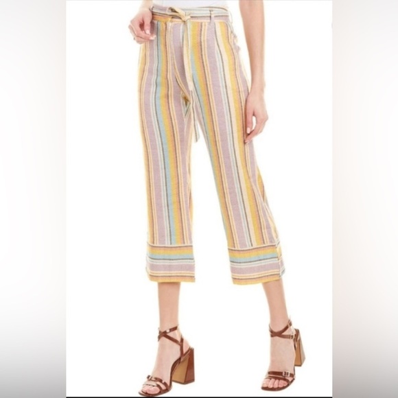 ellejay Pants - ELLEJAY | REVOLVE Linen Blend Bold Striped Pants w/ Belt Women's  size S